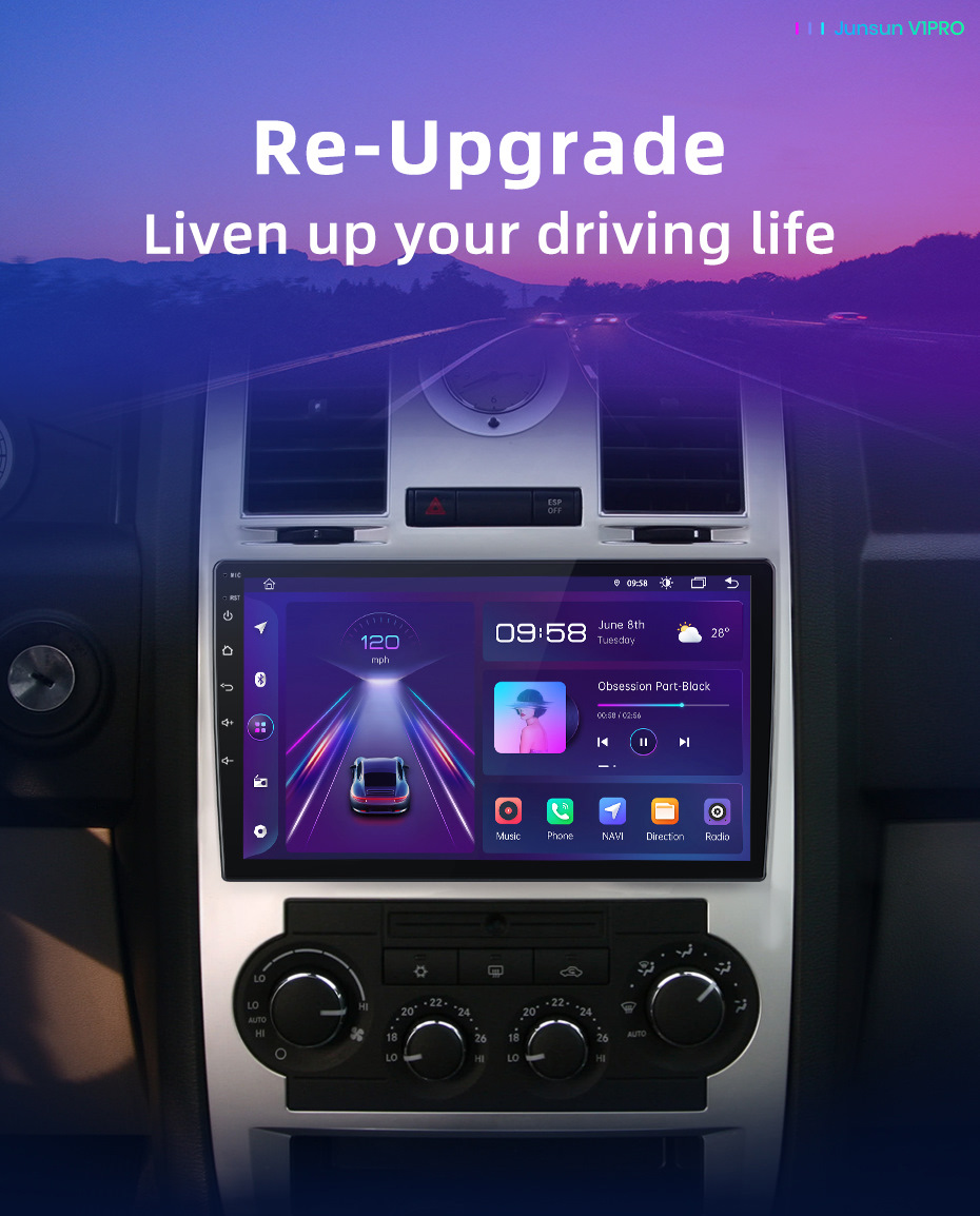 Нова Android Магнітола - Junsun V1 PRO 4G LTE/Wi-Fi/4X64GB 8CORE - IPS / CarPlay 1