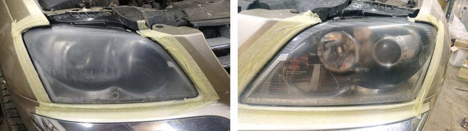 Фари частина 1 Поліровка фар та LED в ксенонову лінзу Chrysler Pacifica 2