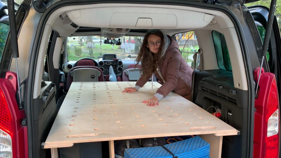 Повний огляд тревел боксу для Berlingo зробленого своїми руками 4