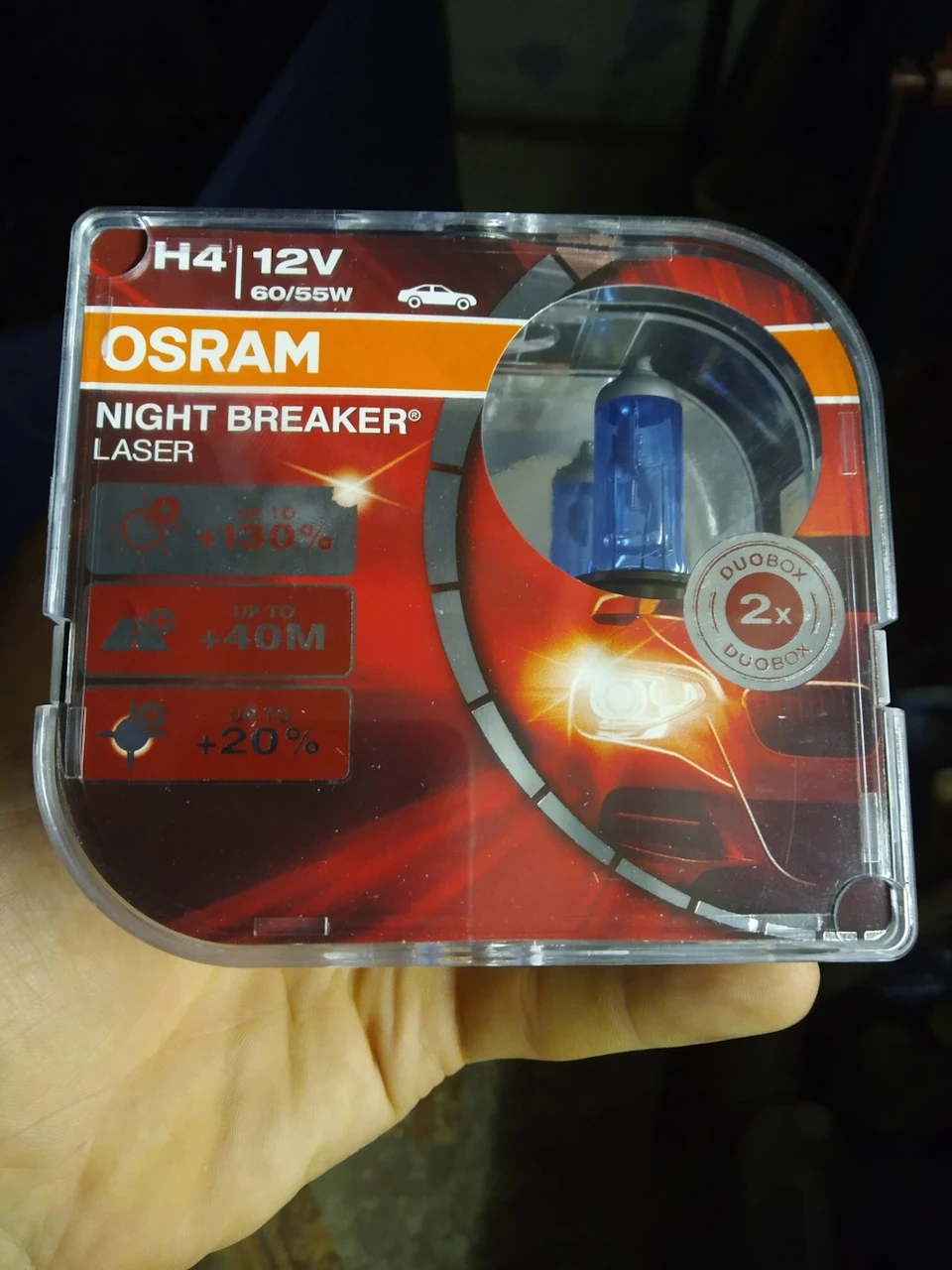 Коректування фар + заміна ламп. Бракований Osram