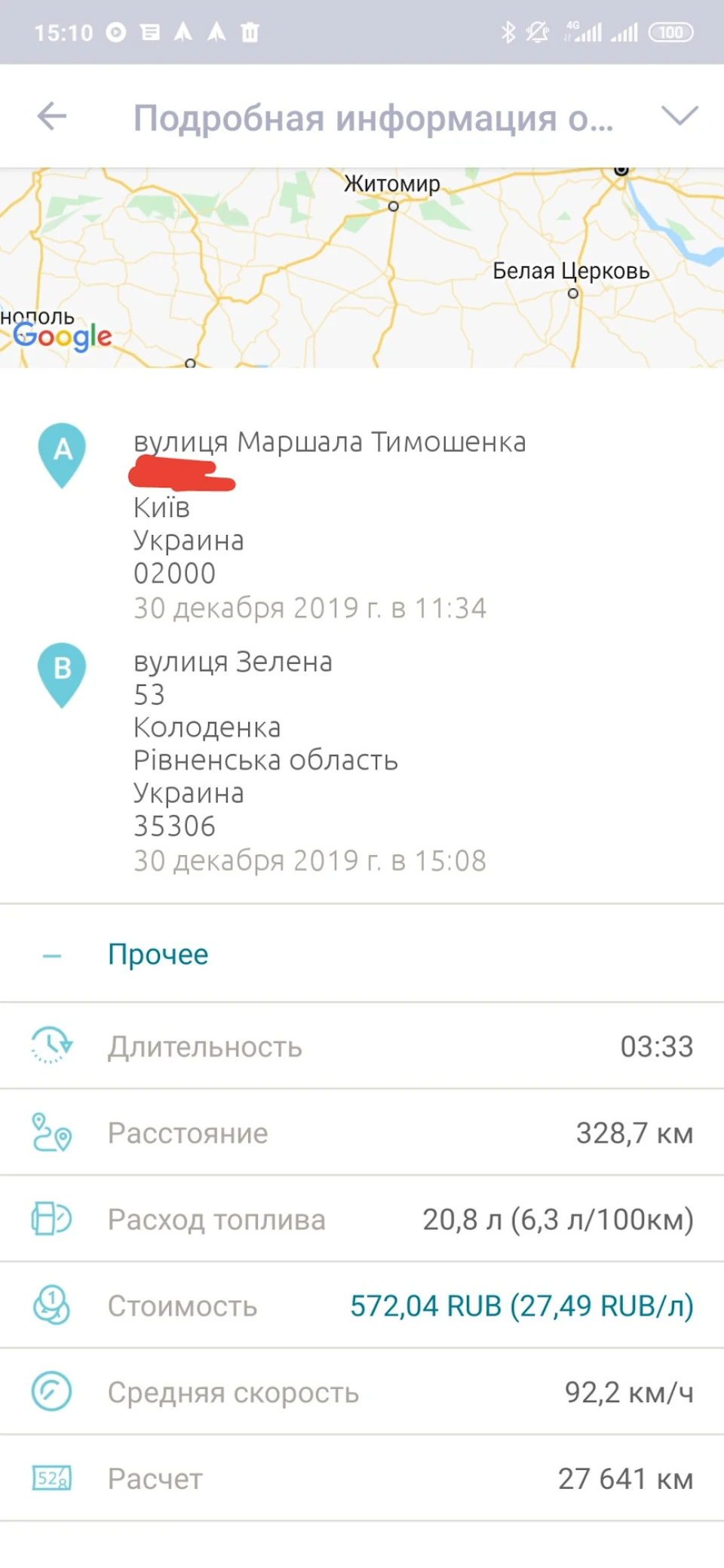 Відмінна витрата палива
