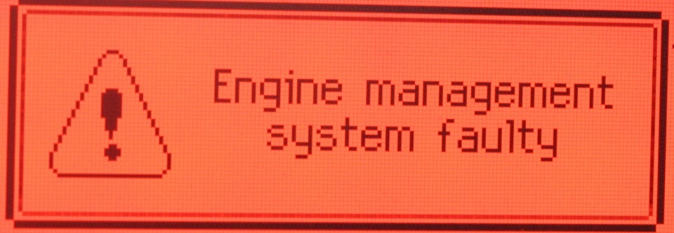 Engine management system faulty 1
