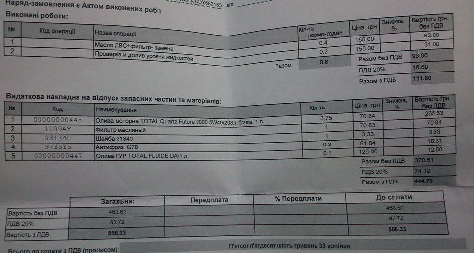 Заміна мастила) 1
