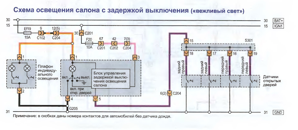 Не світиться в салоні (не водійський плафон і не пасажирський) 1