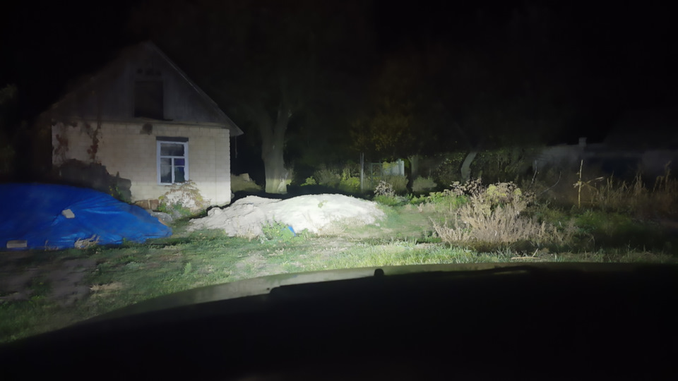 Встановлення ПТФ з лампами Led. Нічний тест. 2