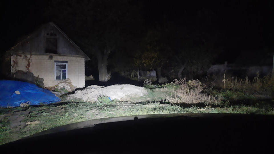 Встановлення ПТФ з лампами Led. Нічний тест. 1