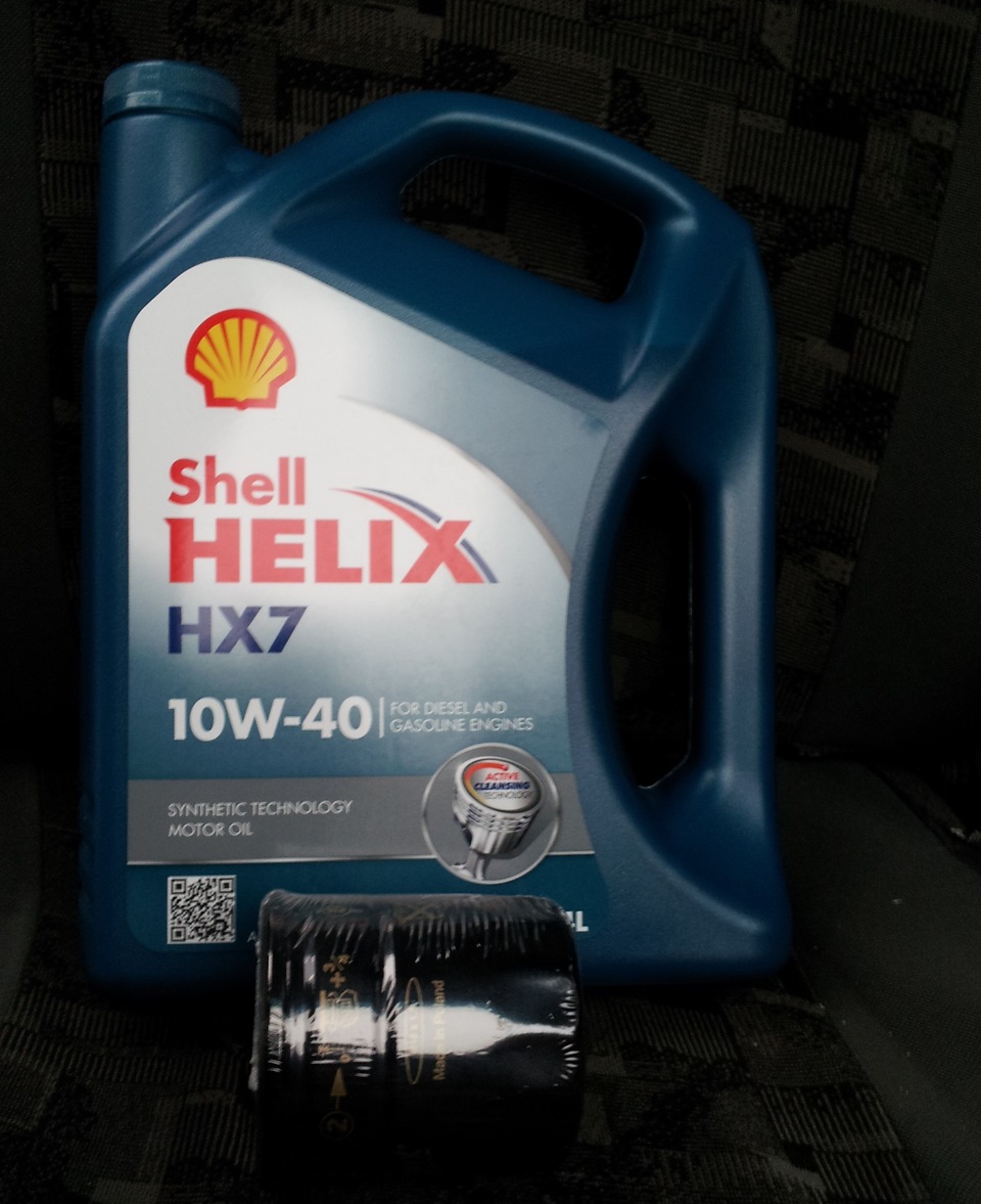 Замінив масло на Shell 10w40 з фільтром+фільтр редуктора 1