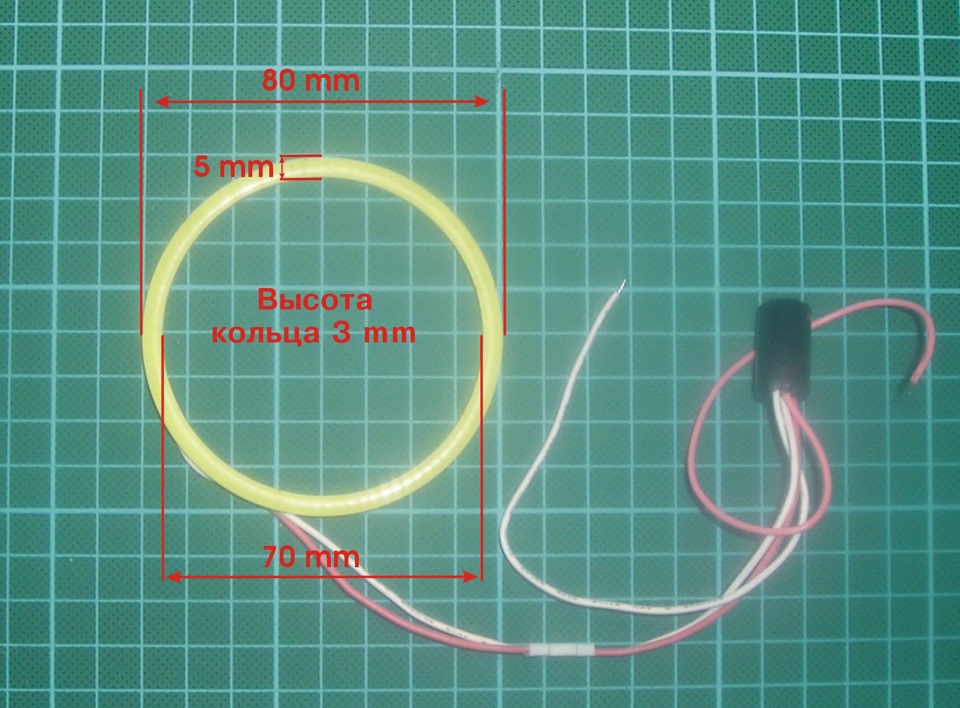 Світлодіодні ангельські очі НОВОГО ТИПУ! COB LED Angel Eyes 3