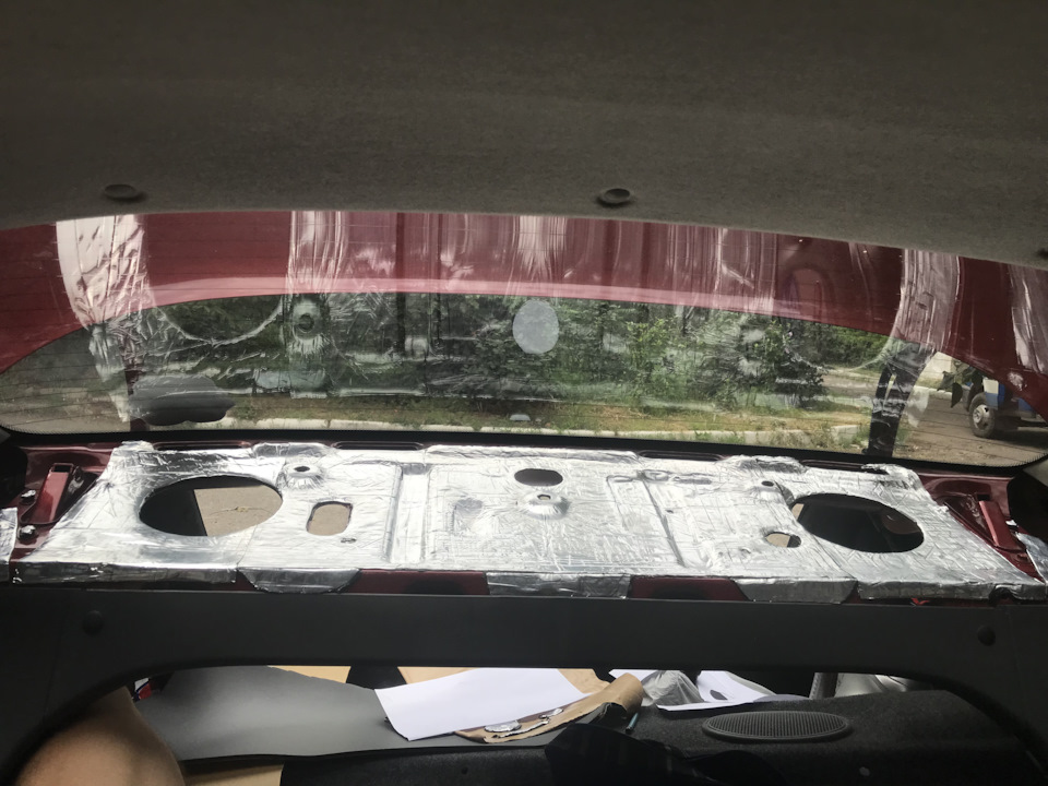 Віброізоляція & шумоізоляція задньої полиці 4