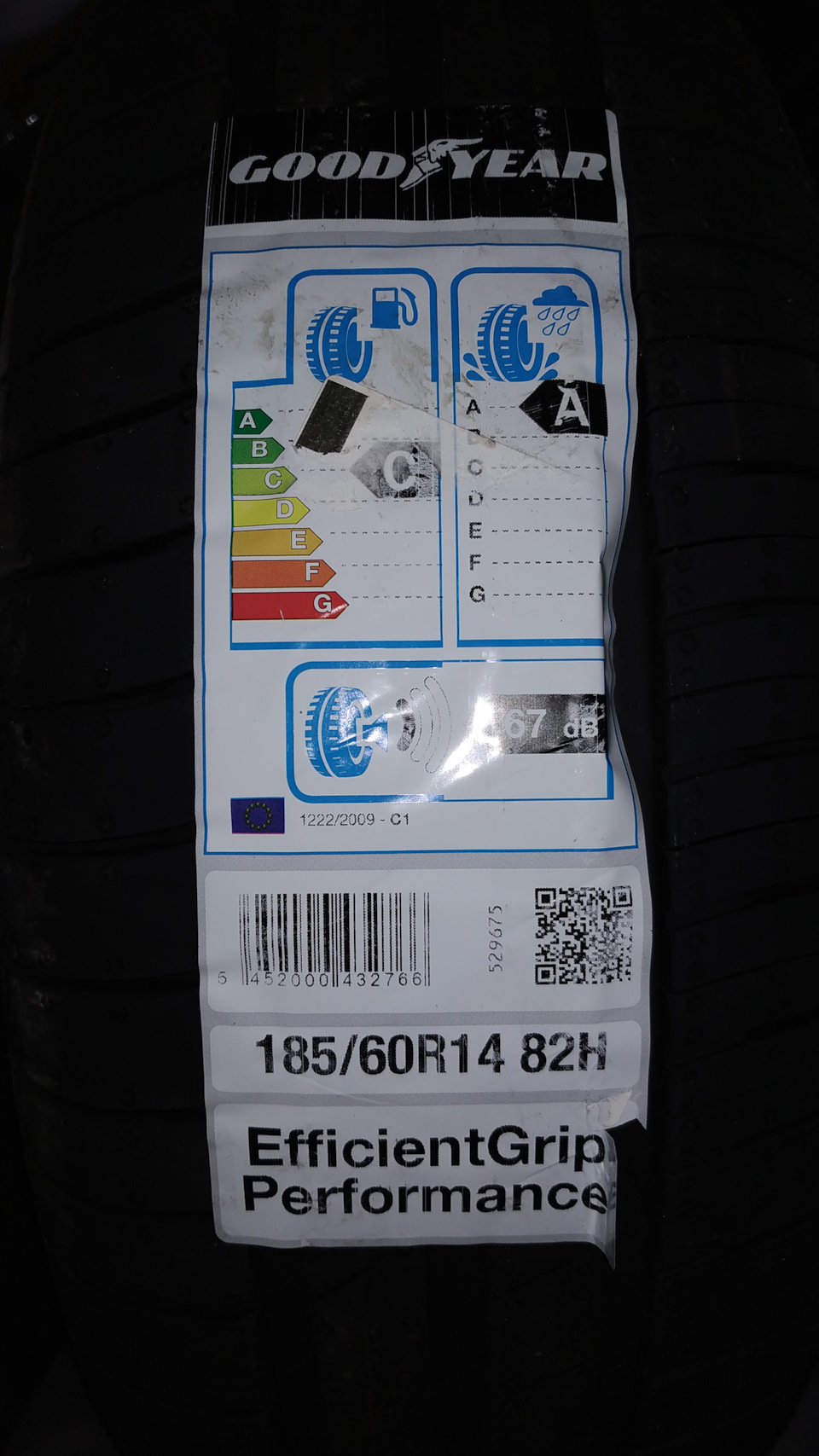 Купівка літніх шин Goodyear EfficientGrip Performance 185/60 R14 82H. 1