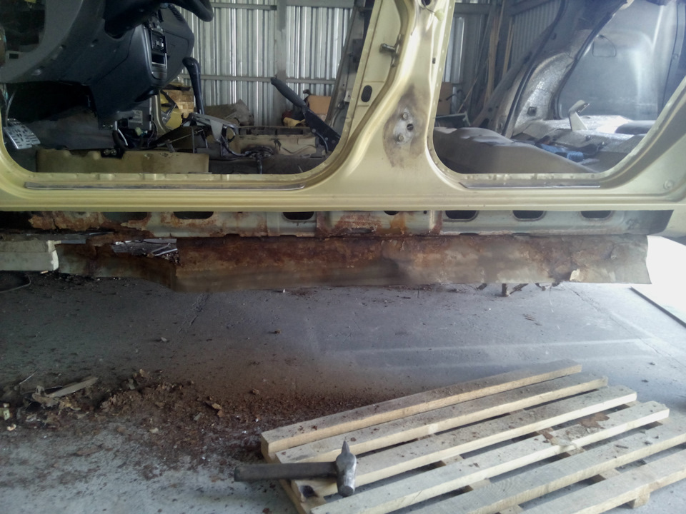 Зварювальні роботи. Пороги. Daewoo Lanos SX. Part 4 1
