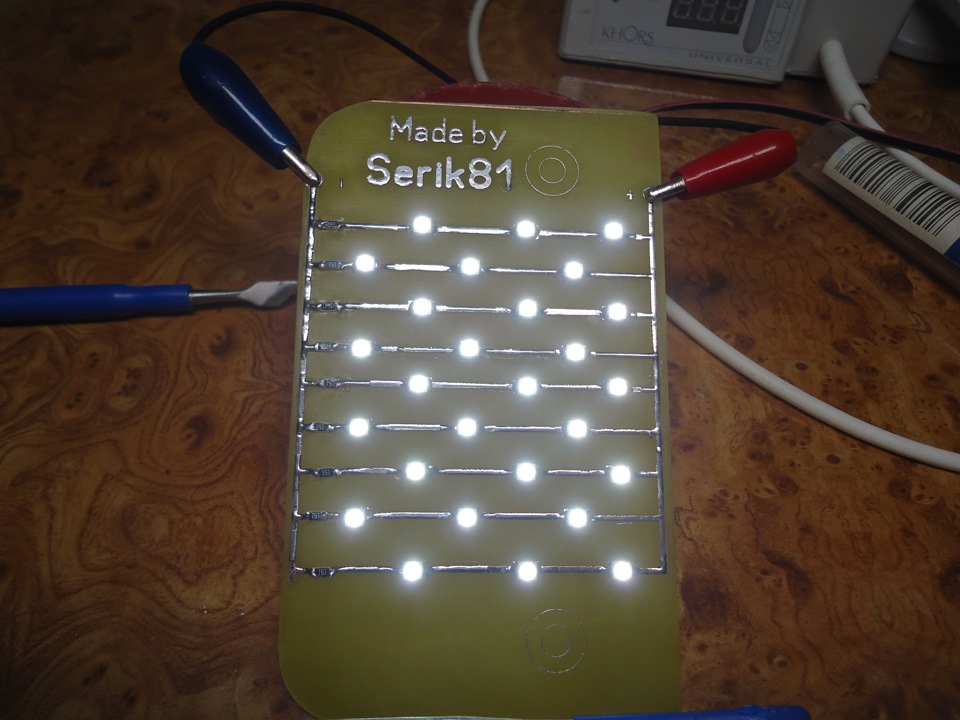 Новий варіант SMD-плати салонного освітлення Ланос (Сенс) 4