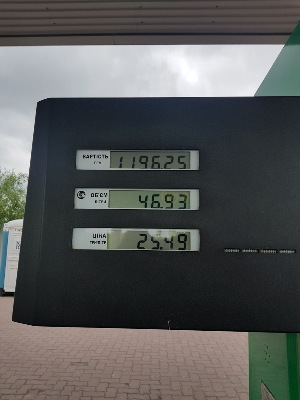Скільки можна влити в Ланос або гумовий бак. 1