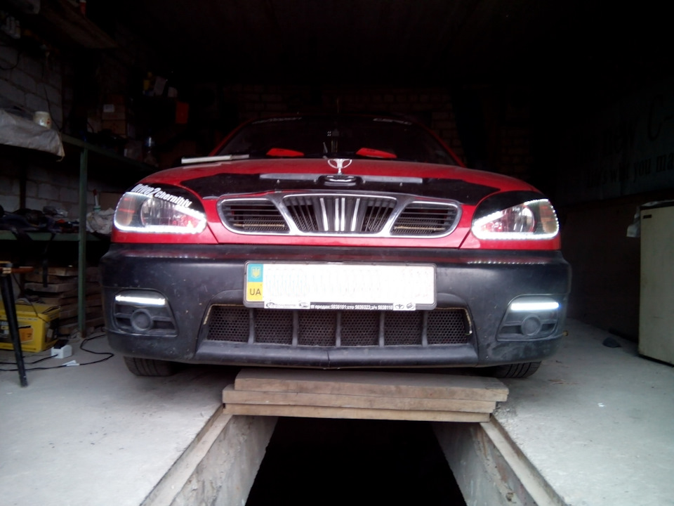 ДХО в бампер Lanos Sport 1