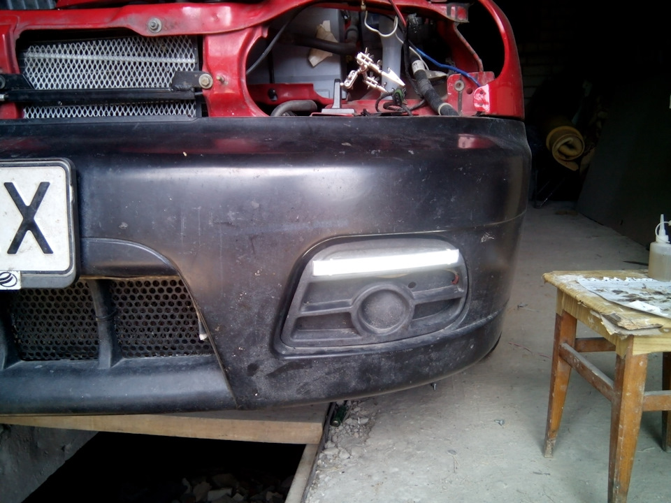 ДХО в бампер Lanos Sport 3