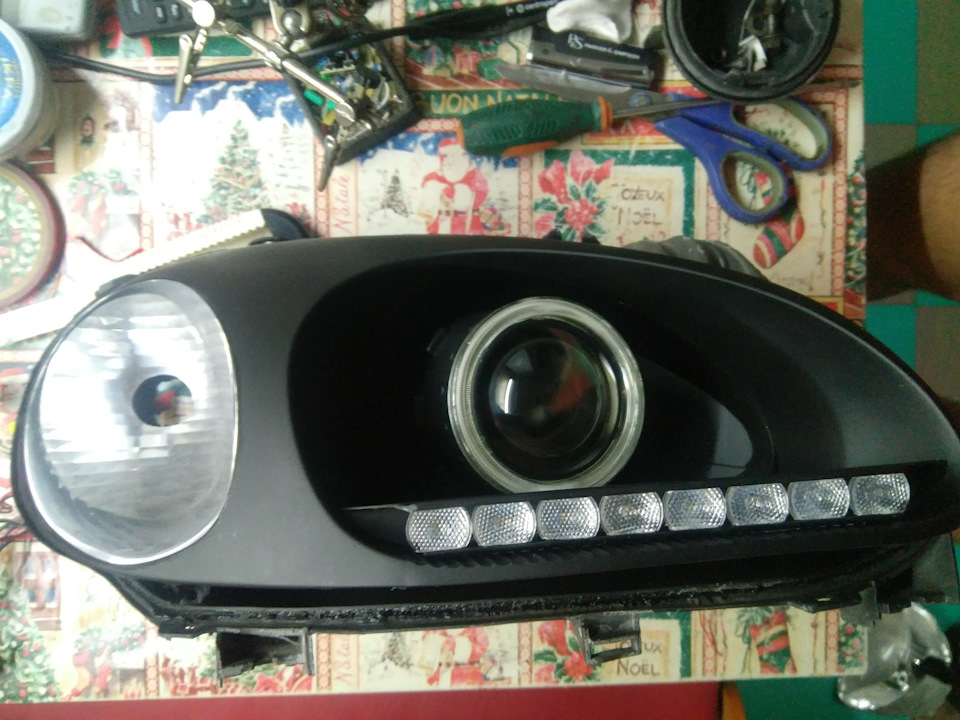 Тюнінг передньої оптики Lanos фінал 4