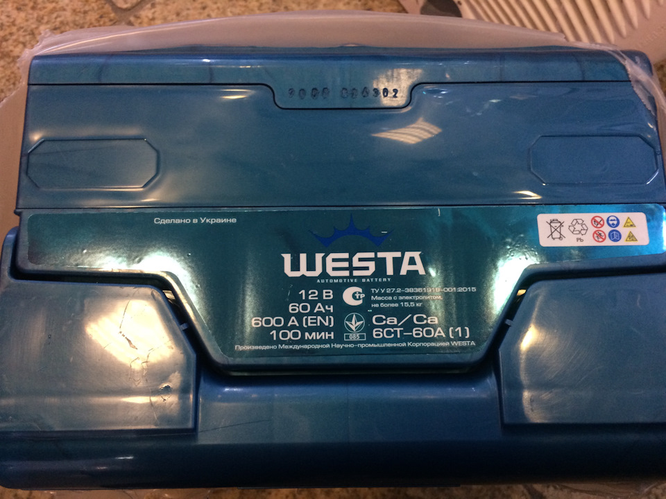 Заміна АКБ на Westa ct60 3