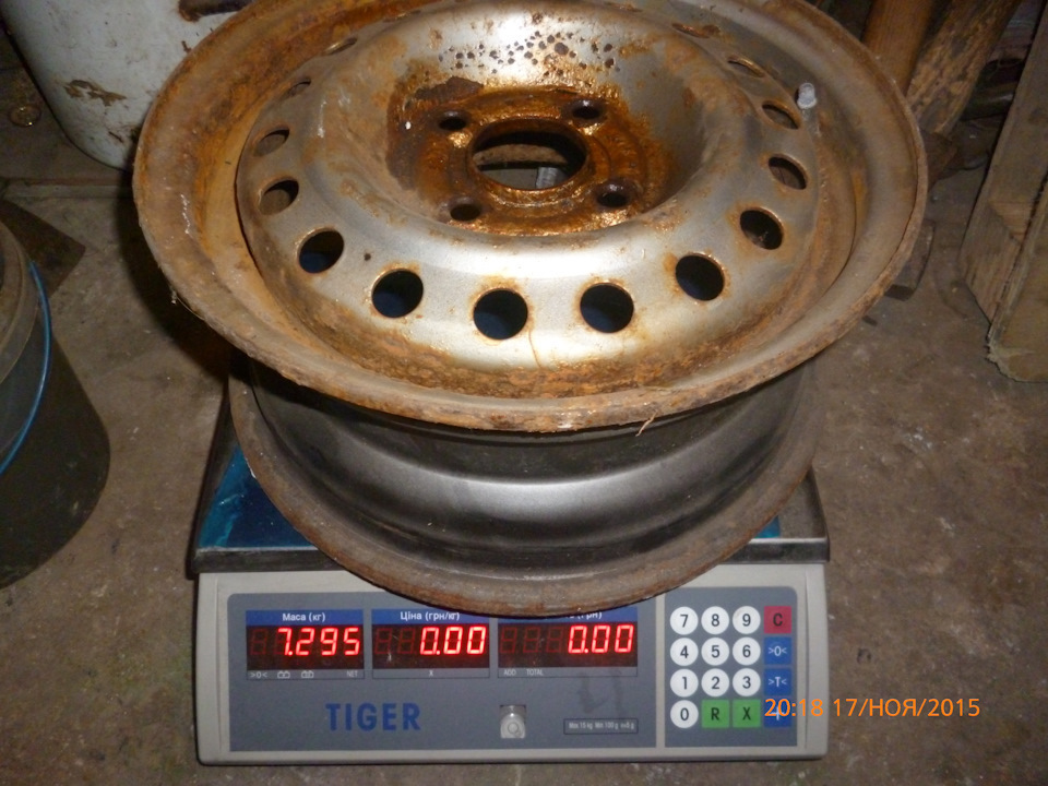 Про вагу дисків 14*100 (штампи ланос, лиття 13-14-15, ВСМПО 13 та 15) 1