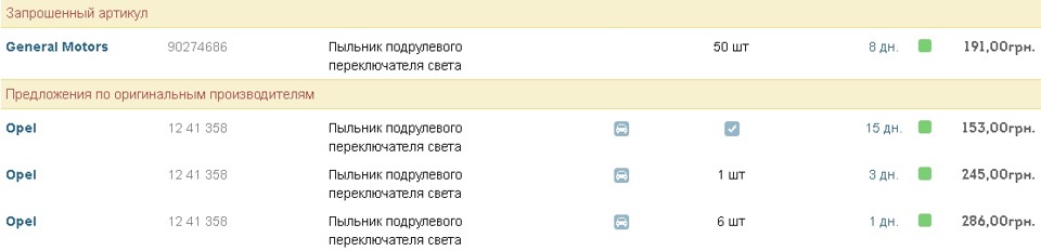 Пильовики на перемикачі поворотів і двірників. 1