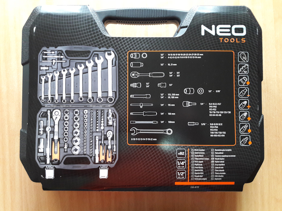 Набір ключів NEO 08-672 (82 елементи) 3