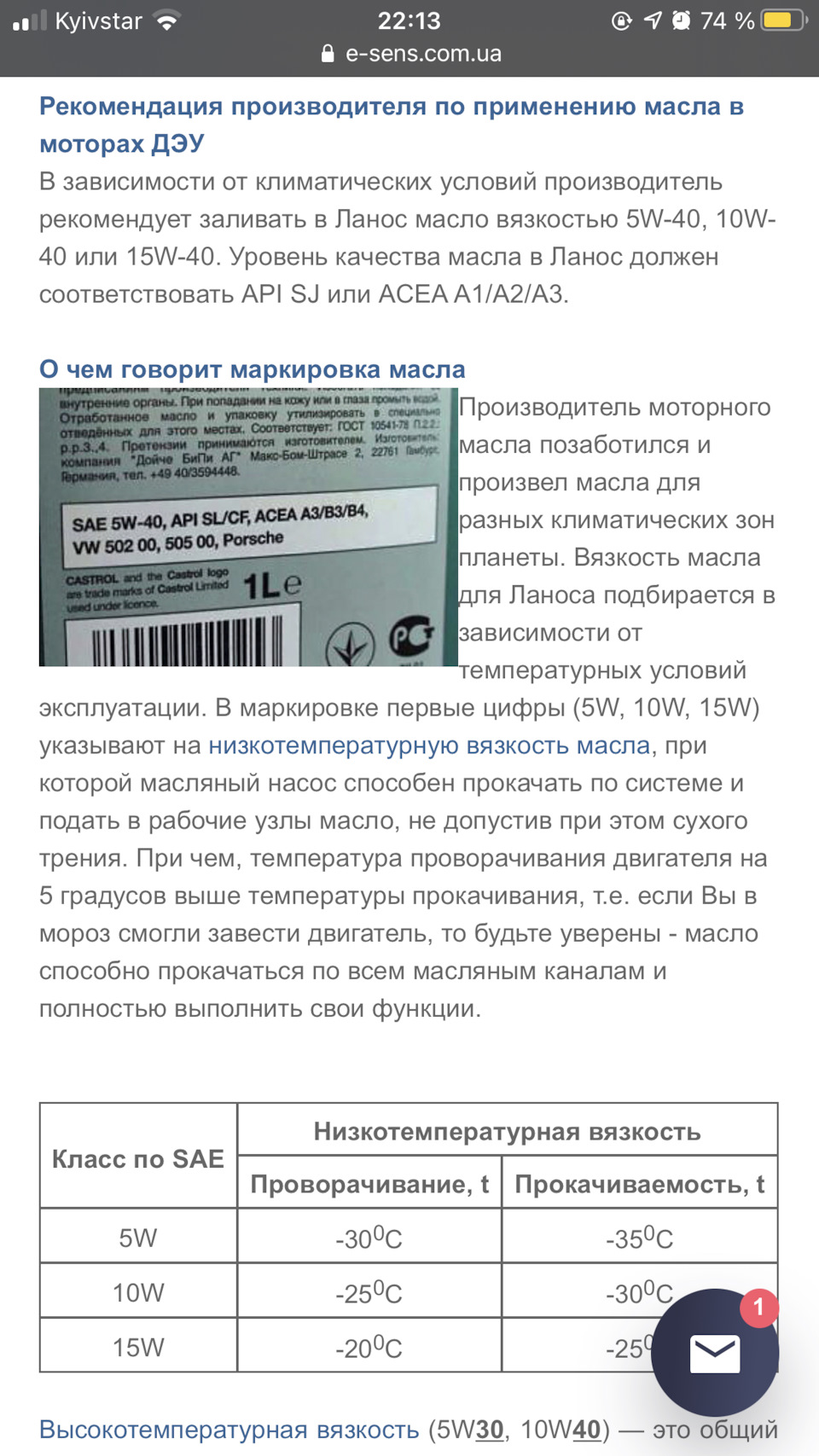 Підбір мастила в ланос1.5 або яке гарне масло порадите? 2