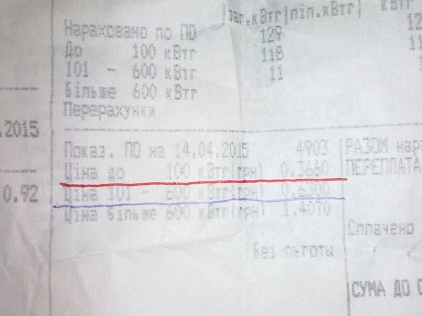 Прийшли нові квитанції за світло! 2