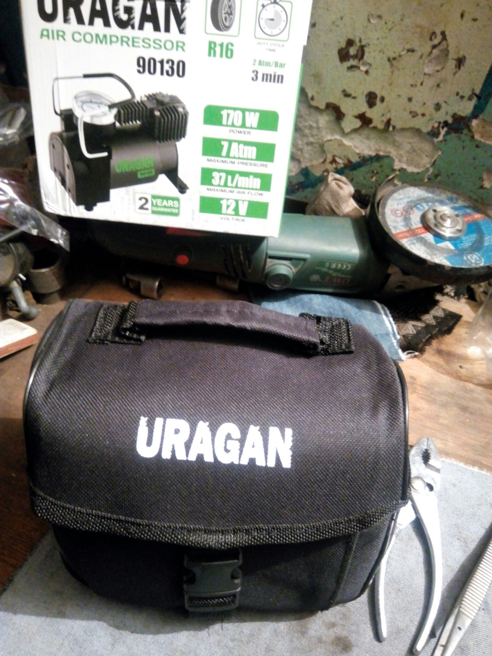 Автокомпресор Uragan. 2