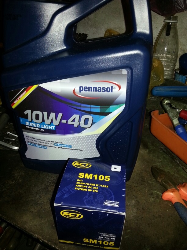 Заміна мастила Pennasol 10w40 Nubira 1
