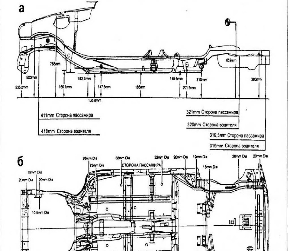 Геометрія кузова Daewoo Lanos/Sens 3