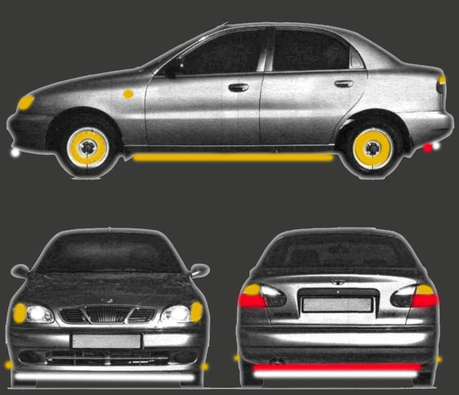 Led підсвічування днища зі змістом. 3