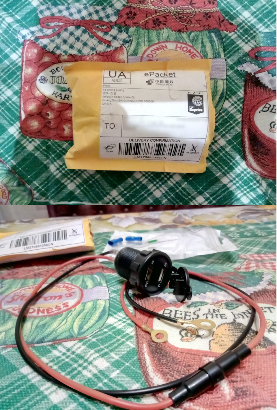 Вольтметр та USB зарядка з Піднебесної 1