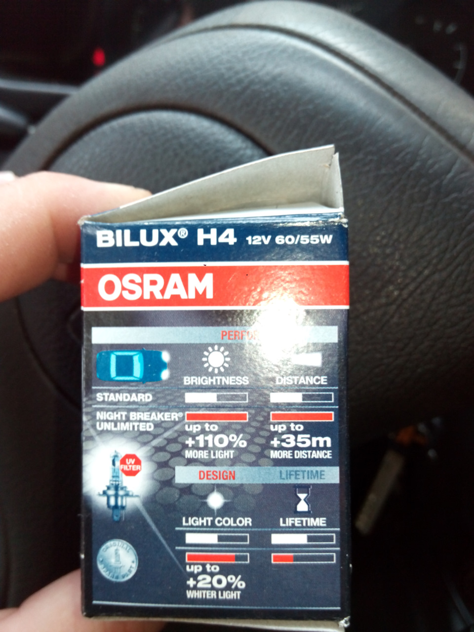 Замінив лампи головного світла на Osram +110 2
