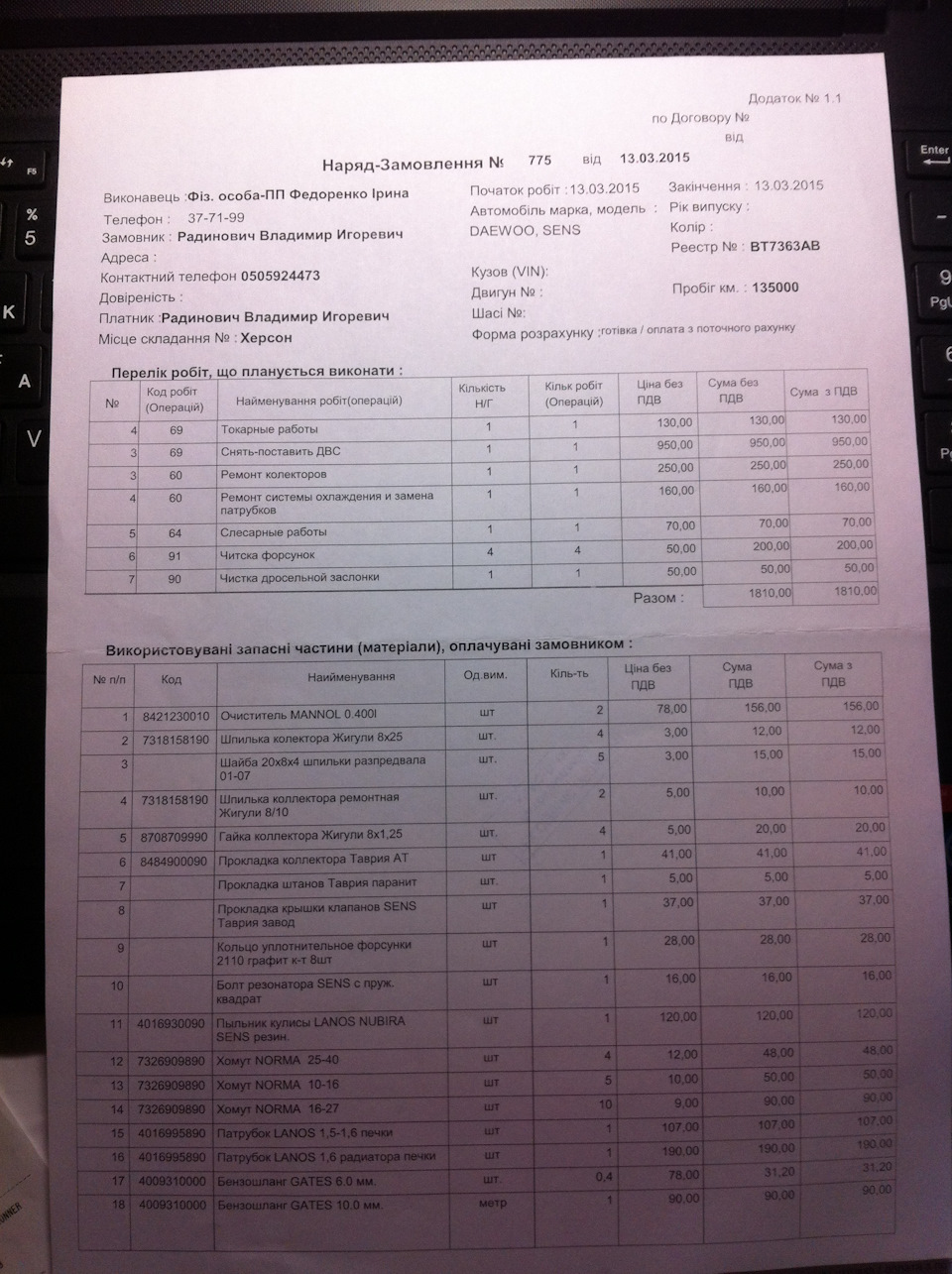 Папір з різних ремонтів. 1