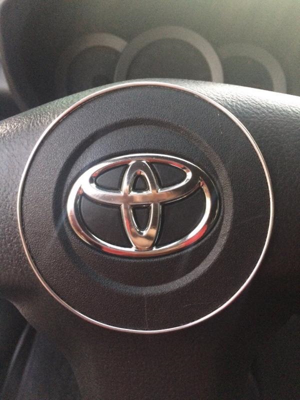 TOYOTA RAV4 окантовка кнопок управління магнітолою на кермі та кільце в кермо 5