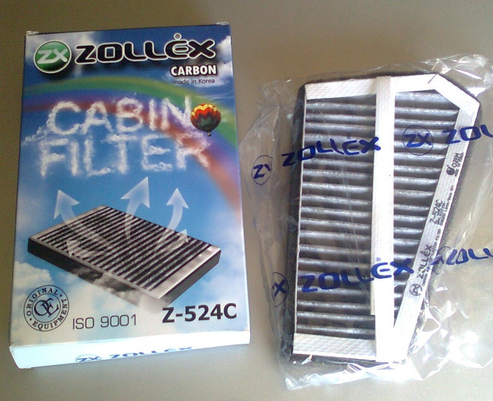 фільтр салону zollex (вугільний) 1