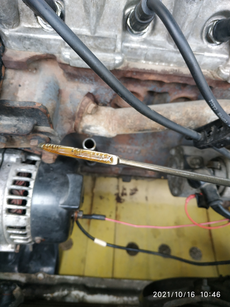 Спостерігаємо за промиванням Comma + раритет масляний Valvoline All-Fleet Exstra 15w40 2