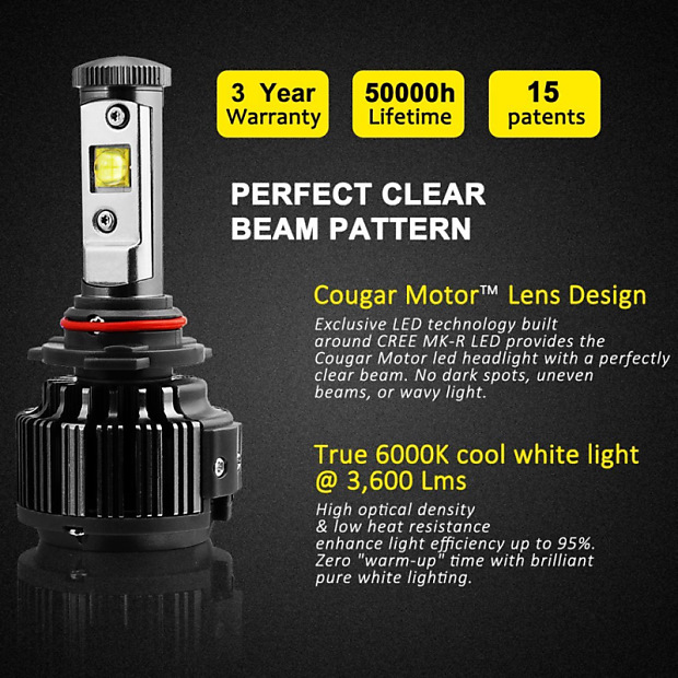 Заміна штатного світла на LED від CougarMotor (USA) 2