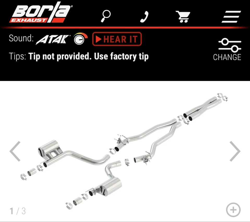 Глушник BORLA ATTACK, зчеплення Mcleod Racing RXT