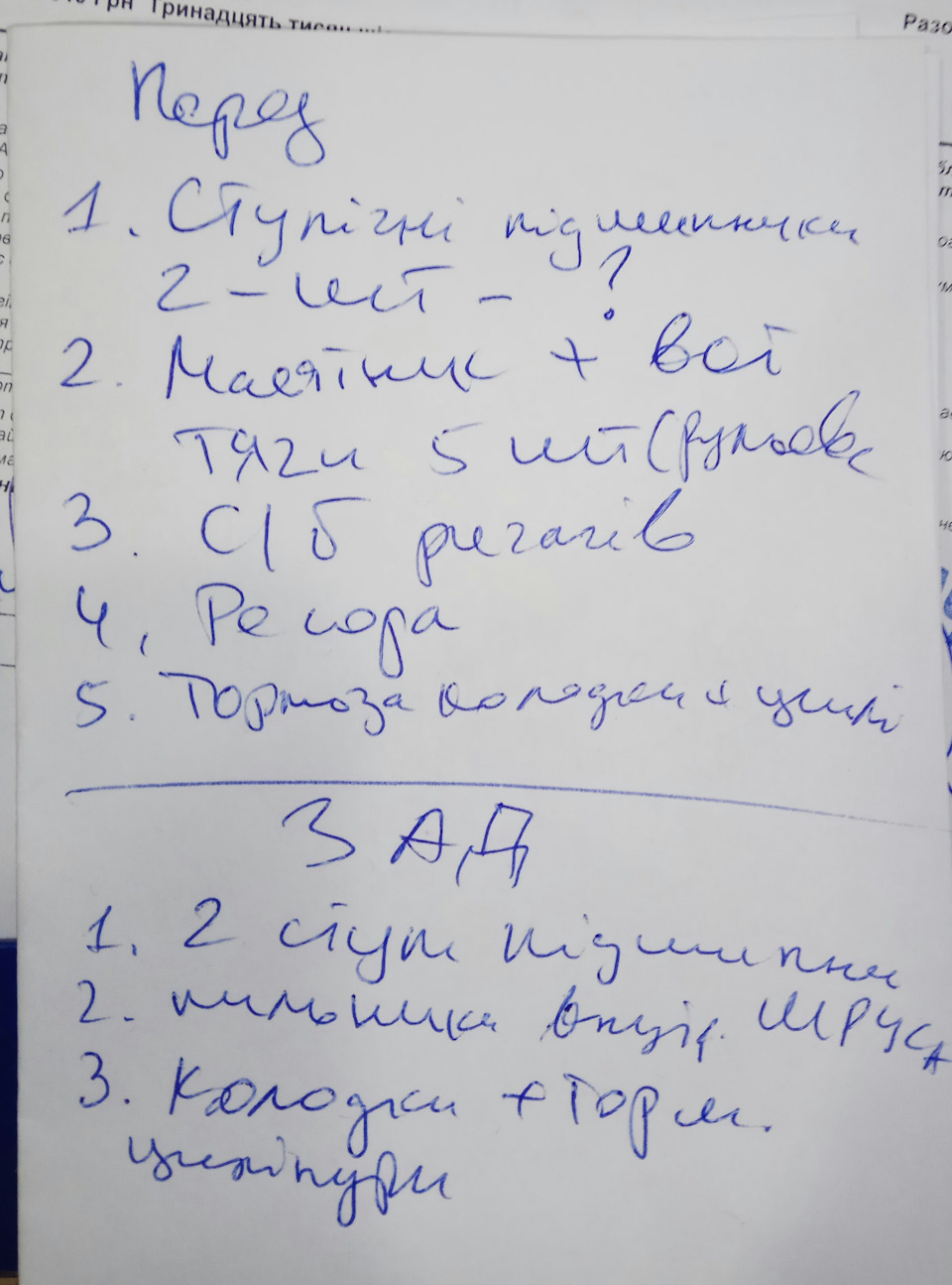 Запчастини ходової 1