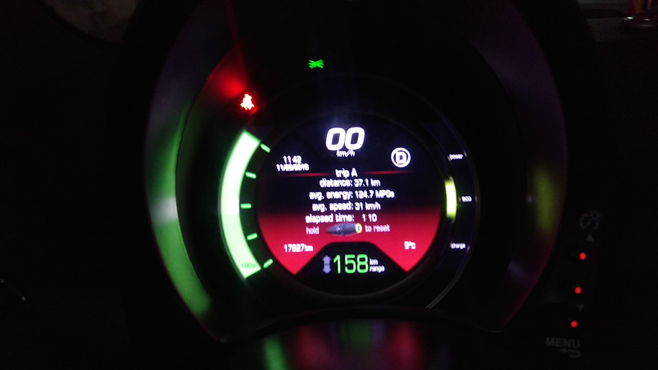 Fiat 500e Запас ходу Літо-Зима 2