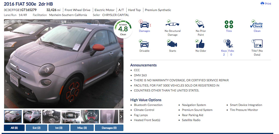 Аукціон Manheim California 1