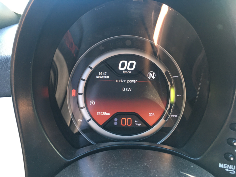 Про батарею Fiat500E, як її подивитися, як вона втрачає ємність, реальний пробіг автомобіля 3