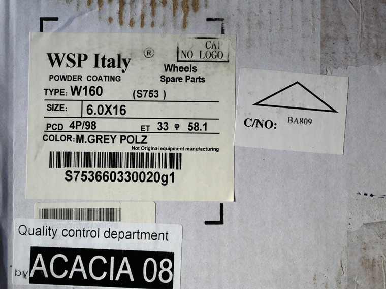 Диски WSP Italy W160, ERATO 2