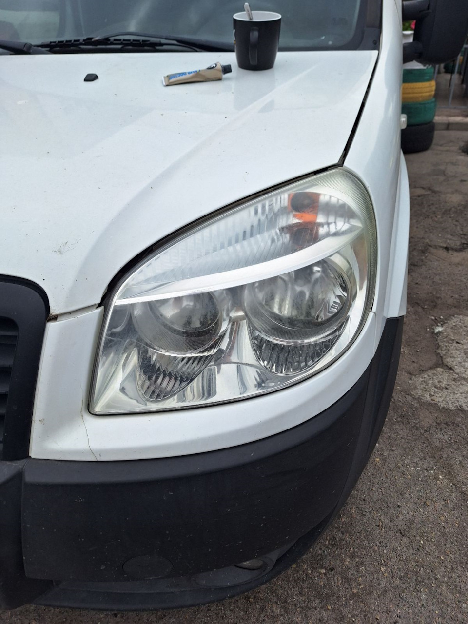 Поліровка фар Фіат Добло пастою K2 Lamp Doktor 5