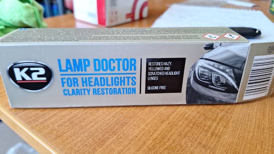Поліровка фар Фіат Добло пастою K2 Lamp Doktor 1