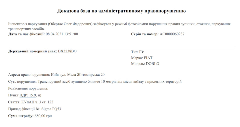 Паркувальник херов, або штраф за ПДД 15.9 2