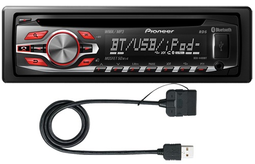 Pioneer DEH-4400BT + карти дверей Fiat Doblo 1