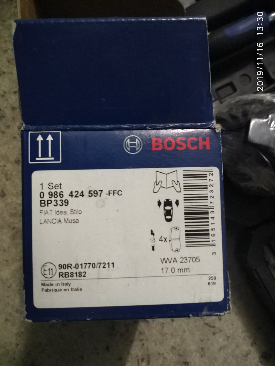Заміна передніх колодок Bosch 0986424597 1