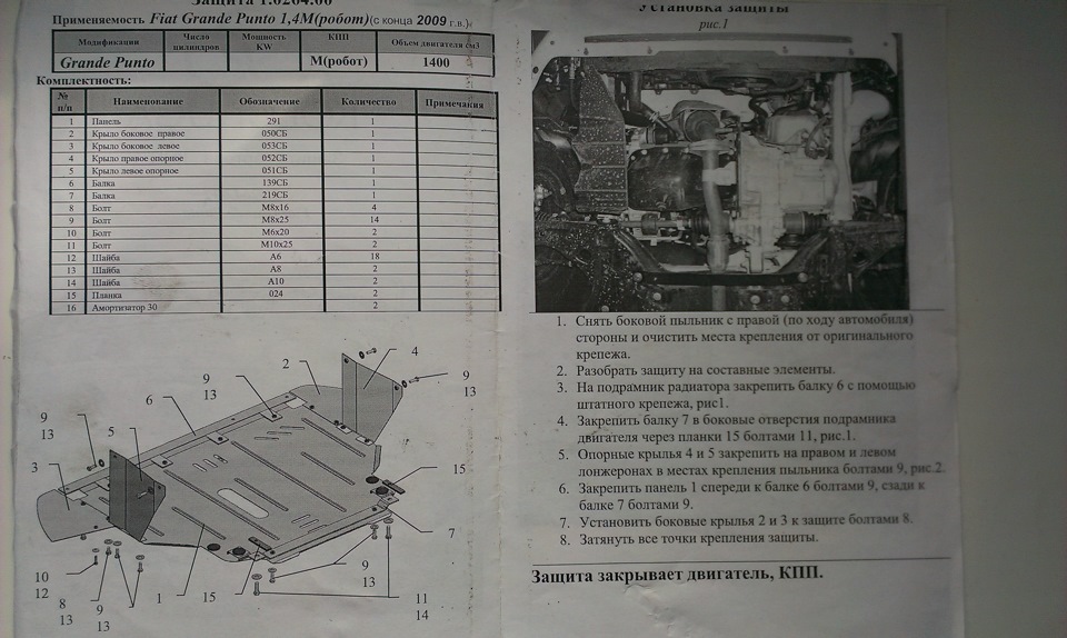 защита картера и КПП Кольчуга 3