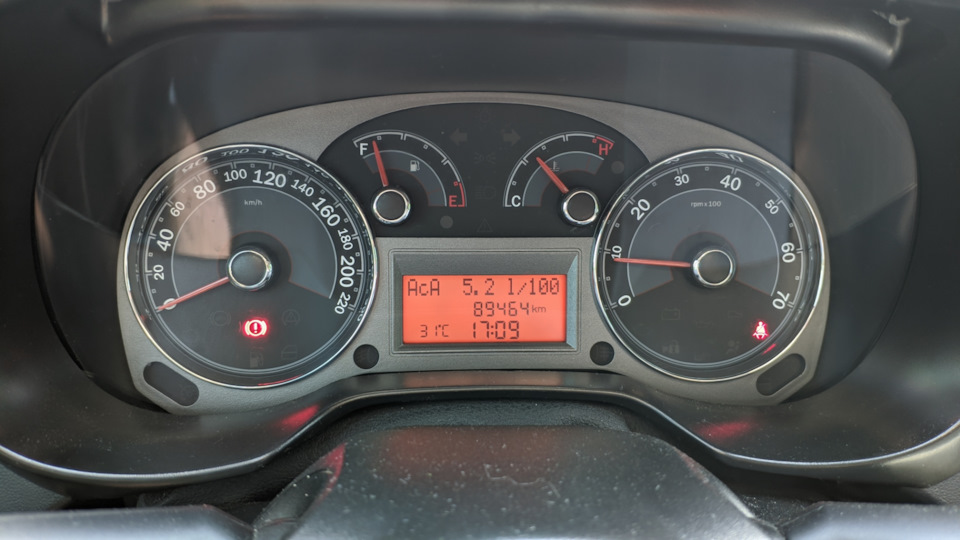 Витрата трасою linea 1.3 дизель на 205/55/r16 3